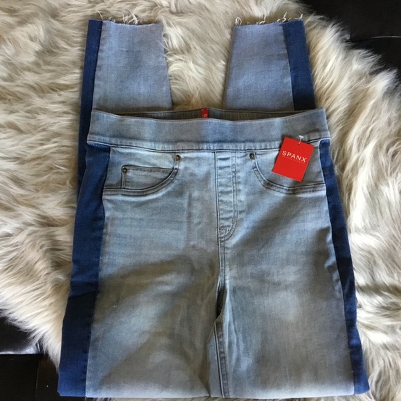 Spanx Side Stripe Distressed Skinny Jean Medium - Picture 2 of 6
